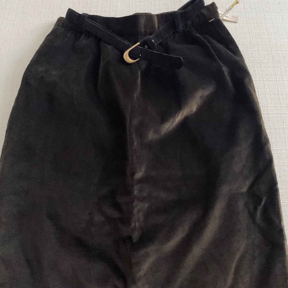 Vintage dark chocolate velvet skirt